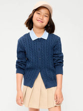 Cable-Knit Cardigan Sweater for Girls