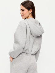 Bounce Fleece Bubble-Hem Hoodie Sweatshirt