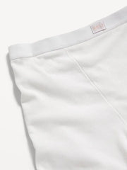 High-Waisted Ribbed Boyshort Briefs -- 3-inch inseam
