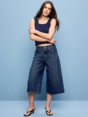 Mid-Rise Baggy Culottes