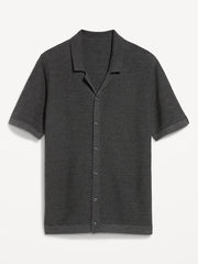 Short-Sleeve Sweater Shirt