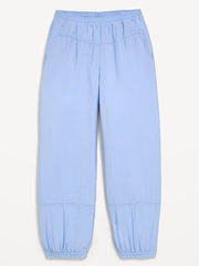 High-Waisted Crinkled Harem Pants for Girls