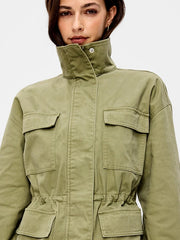 Cinched-Waist Utility Jacket