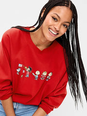 Oversized Raglan Graphic Sweatshirt