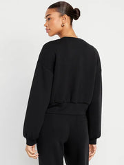 Bounce Fleece Twist-Front Sweatshirt