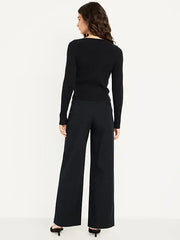 High-Waisted Pull-On Pixie Wide Leg Pants