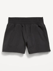 High-Waisted StretchTech Performance Shorts for Girls