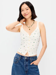 Button-Down Cami Tank Top