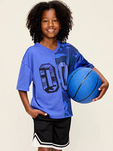 Oversized Mesh Graphic T-Shirt for Boys