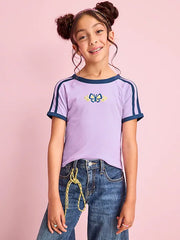 Fitted Short-Sleeve Graphic T-Shirt for Girls