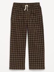 Pull-On Baggy Plaid Flannel Pants for Boys