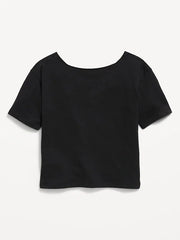 Off-Shoulder Graphic T-Shirt for Girls