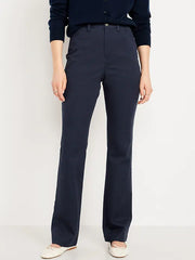 High-Waisted Uniform Boot-Cut Pants