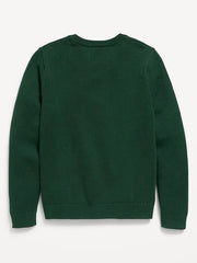 School Uniform Solid V-Neck Sweater for Boys