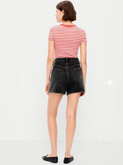 High-Waisted Wow Baggy Jean Shorts -- 5-inch inseam