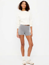 High-Waisted Jersey Biker Shorts -- 4-inch inseam
