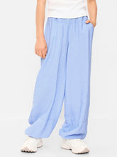 High-Waisted Crinkled Harem Pants for Girls
