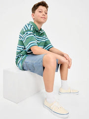 Below Knee Super Baggy Utility Jean Shorts for Boys