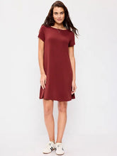 Short-Sleeve Mini Swing Dress