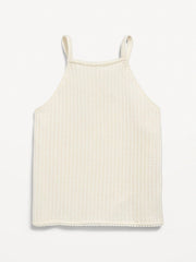 Sleeveless Jacquard Knit Top for Girls
