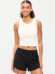Seamless Fitted High-Neck Crop Top
