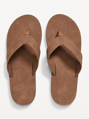 Faux-Leather Flip-Flops