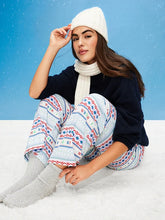 Mid-Rise Printed Flannel Pajama Pants for Women