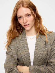 Oversized Twill Double-Breasted Blazer