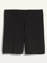High-Waisted Jersey Biker Shorts -- 6-inch inseam