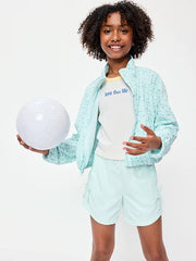 High-Waisted Parachute Bow Shorts for Girls