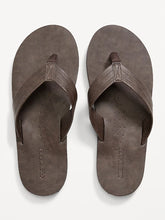 Faux-Leather Flip-Flops
