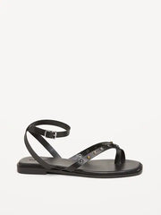 Studded Toe-Strap Sandals
