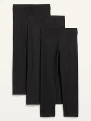 High-Waisted Fashion Layering Cropped Leggings 3-Pack