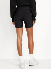 High-Waisted PowerSoft Pocket Biker Shorts -- 6-inch inseam