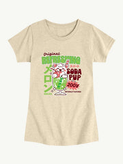 Melon Soda Puppy Short Sleeve Graphic T-Shirt For Girls
