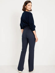 High-Waisted Uniform Boot-Cut Pants