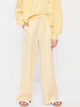 Striped Linen-Blend Wide-Leg Pants for Girls