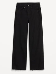 Extra High-Waisted Sky-Hi Wide-Leg Cut-Off Jeans