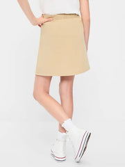 School Uniform Ponte-Knit Wrap-Front Skort for Girls
