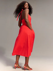 Old Navy x Christopher John Rogers Halter Drop-Waist Dress