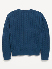 Cable-Knit Cardigan Sweater for Girls