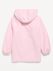 Water-Resistant Oversized Hooded Jacket for Girls