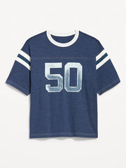 Heavyweight Short-Sleeve Football-Style T-Shirt