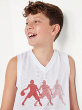 Mesh Graphic Basketball Tank Top for Boys