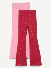 Full-Length Flared Leggings 2-Pack for Girls