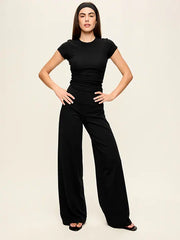 High-Waisted PowerChill Fold-Over Wide-Leg Pants