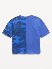 Oversized Mesh Graphic T-Shirt for Boys