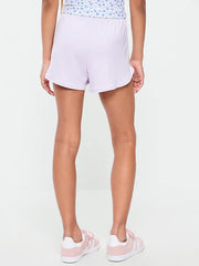 High-Waisted Mesh Dolphin-Hem Shorts for Girls