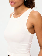 Seamless Fitted High-Neck Crop Top
