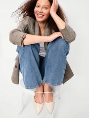 Pointed-Toe Mule Flats for Women